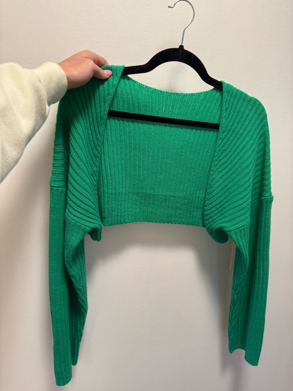 Green Shrug sweater
